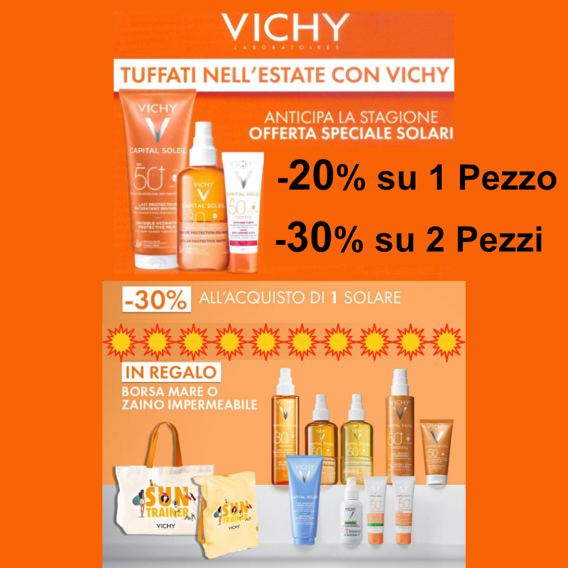Vichy solari: 20% su un prodotto, 30% su due